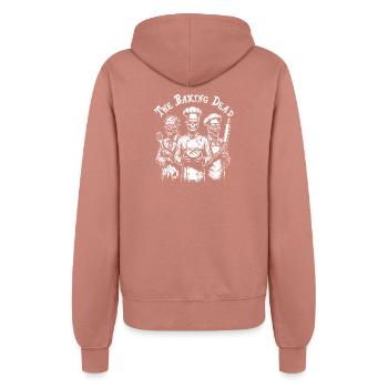 Baking Dead - backende Zombies - Frauen Kapuzenjacke - Altrosa - Hinten - Maraike (178cm)