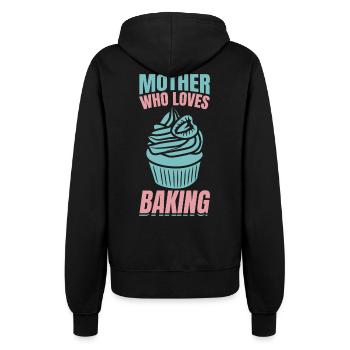 Mutter, die das Backen liebt - Frauen Kapuzenjacke - Schwarz - Hinten - Maraike (178cm)