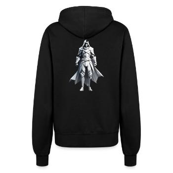 Assassin - Low Poly Videogame Design - Frauen Kapuzenjacke - Schwarz - Hinten - Maraike (178cm)
