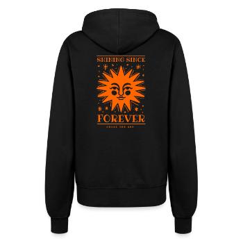 Shining since forever - Sonne - Sonnenschein - Women’s Hooded Jacket - black - Back - Maraike (178cm)