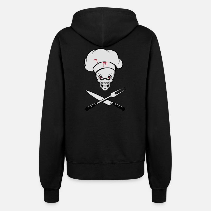 cuire cuisson drôle couteau fourchette d'horreur - Veste à capuche Femme - noir