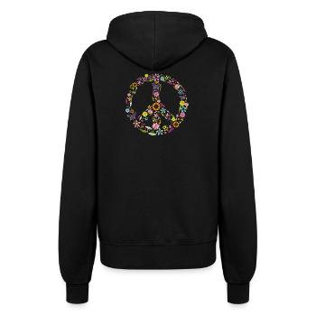 Floral Peace - Frauen Kapuzenjacke - Schwarz - Hinten - Maraike (178cm)