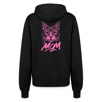 Chat Maman Chat Rose Chaton Chat Maman - Veste à capuche Femme - noir - Dos - Maraike (178cm)