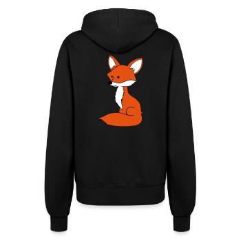 fuchs_02 - Frauen Kapuzenjacke - Schwarz - Hinten - Maraike (178cm)