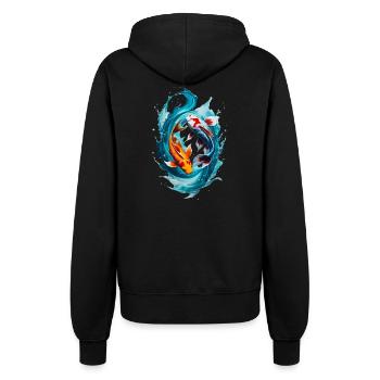 Pisces - Women’s Hooded Jacket - black - Back - Maraike (178cm)