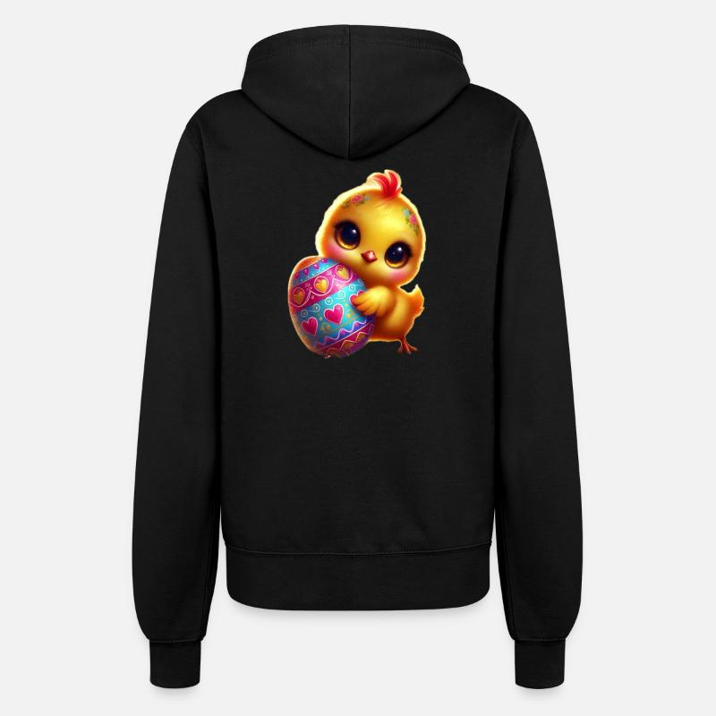 Easter chicks with egg - Women’s Hooded Jacket - black