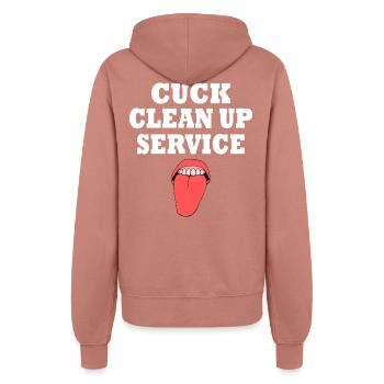 Cuckold cuck clean up service - Frauen Kapuzenjacke - Altrosa - Hinten - Maraike (178cm)