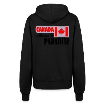 canada est allemand pour le paradis - Veste à capuche Femme - noir - Dos - Maraike (178cm)