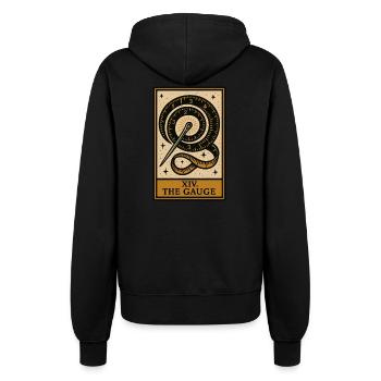 Die genaue Tarot-Nähprobe - Frauen Kapuzenjacke - Schwarz - Hinten - Maraike (178cm)