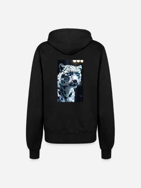 Schneeleopard | Leopard | Raubtier - Frauen Kapuzenjacke - Schwarz