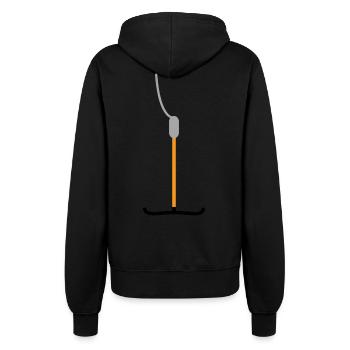Schleppliftbügel Classic Apres Ski fun Design - Frauen Kapuzenjacke - Schwarz - Hinten - Maraike (178cm)