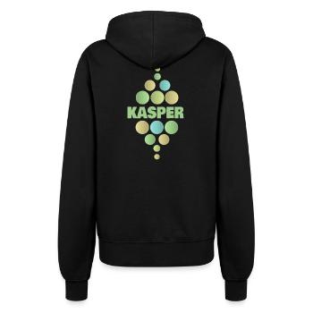 Kasper als Vorname - Frauen Kapuzenjacke - Schwarz - Hinten - Maraike (178cm)
