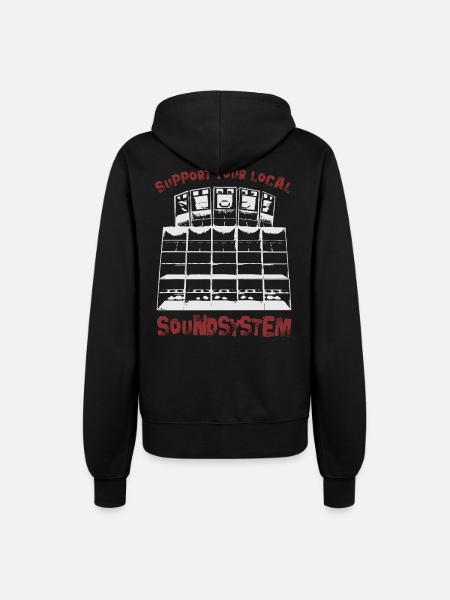 support your local soundsystem - Frauen Kapuzenjacke - Schwarz