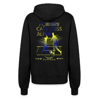 FC Carl Zeiss Jena - Frauen Kapuzenjacke - Schwarz - Hinten - Maraike (178cm)