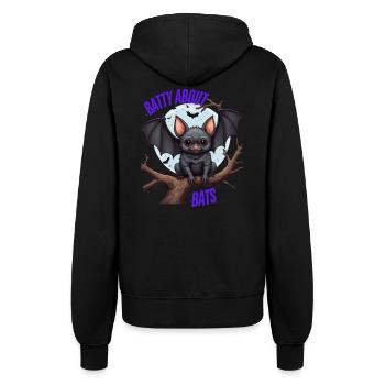 Beautiful Bats - Women’s Hooded Jacket - black - Back - Maraike (178cm)