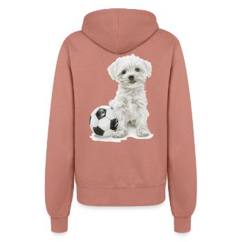 Maltese - Women’s Hooded Jacket - dusky rose - Back - Maraike (178cm)