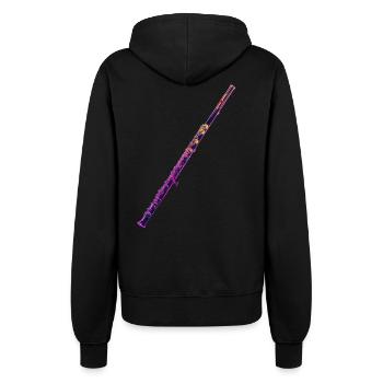 Querflöte - Frauen Kapuzenjacke - Schwarz - Hinten - Maraike (178cm)