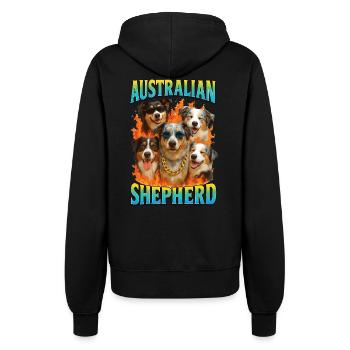 Australischer Schäferhund - Frauen Kapuzenjacke - Schwarz - Hinten - Maraike (178cm)