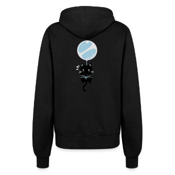Kawaii Katze - Frauen Kapuzenjacke - Schwarz - Hinten - Maraike (178cm)