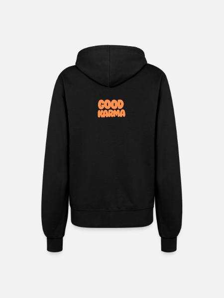 Good Karma Orange - Frauen Kapuzenjacke - Schwarz
