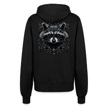 Waschbär - Frauen Kapuzenjacke - Schwarz - Hinten - Maraike (178cm)