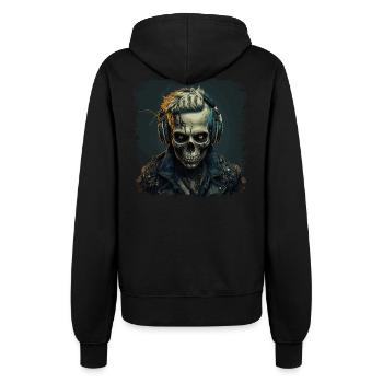 Cyborg Zombie Schädel Disc Jockey - Frauen Kapuzenjacke - Schwarz - Hinten - Maraike (178cm)