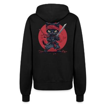 Ninja Cat - Women’s Hooded Jacket - black - Back - Maraike (178cm)