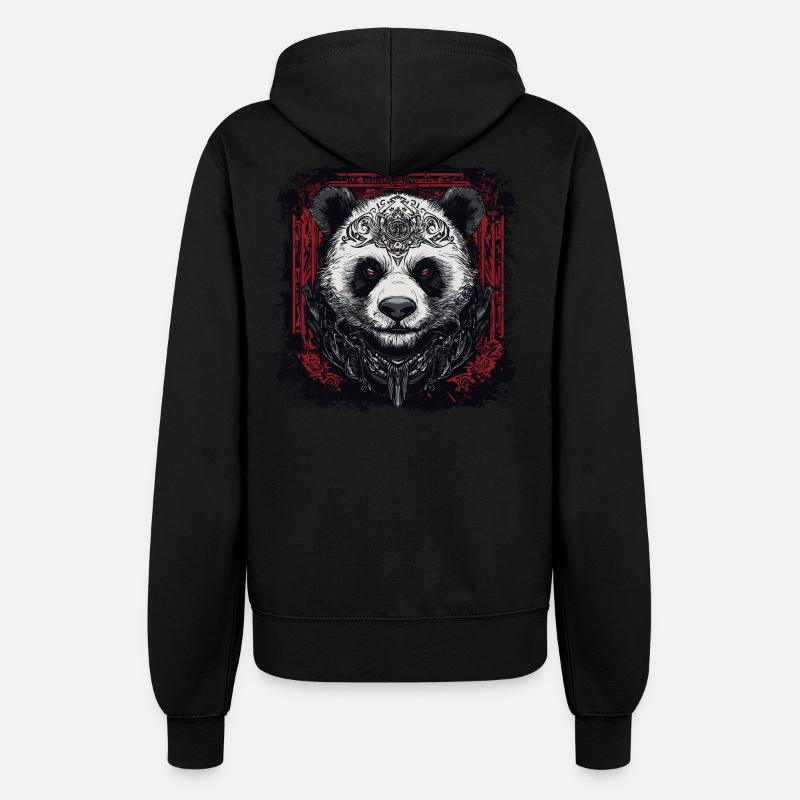 Panda freddo - Felpa con cappuccio da donna - nero