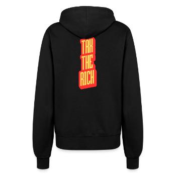 Tax The Rich - Frauen Kapuzenjacke - Schwarz - Hinten - Maraike (178cm)