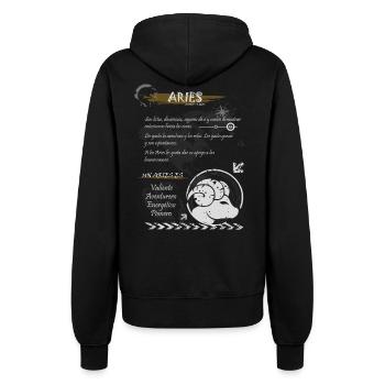 SIGN ARIES - Frauen Kapuzenjacke - Schwarz - Hinten - Maraike (178cm)