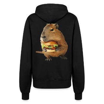 Wasserschwein - Frauen Kapuzenjacke - Schwarz - Hinten - Maraike (178cm)