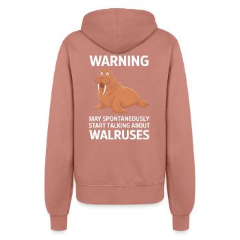 Walross - Frauen Kapuzenjacke - Altrosa - Hinten - Maraike (178cm)