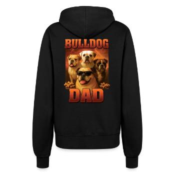 Bulldogge - Frauen Kapuzenjacke - Schwarz - Hinten - Maraike (178cm)