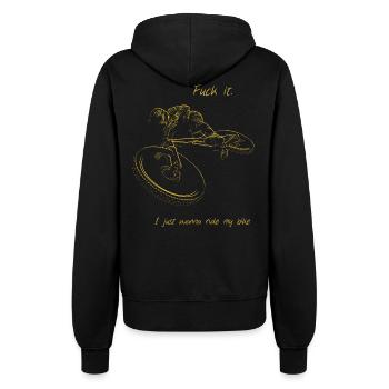 I just wanna ride my bike - MTB Enduro - Frauen Kapuzenjacke - Schwarz - Hinten - Maraike (178cm)