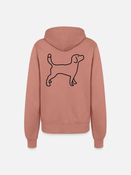 Beagle - Frauen Kapuzenjacke - Altrosa
