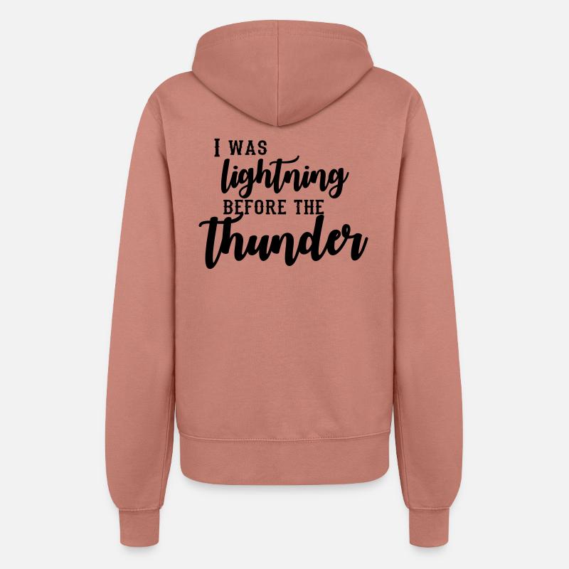 I Was Lightning Before The Thunder - Frauen Kapuzenjacke - Altrosa