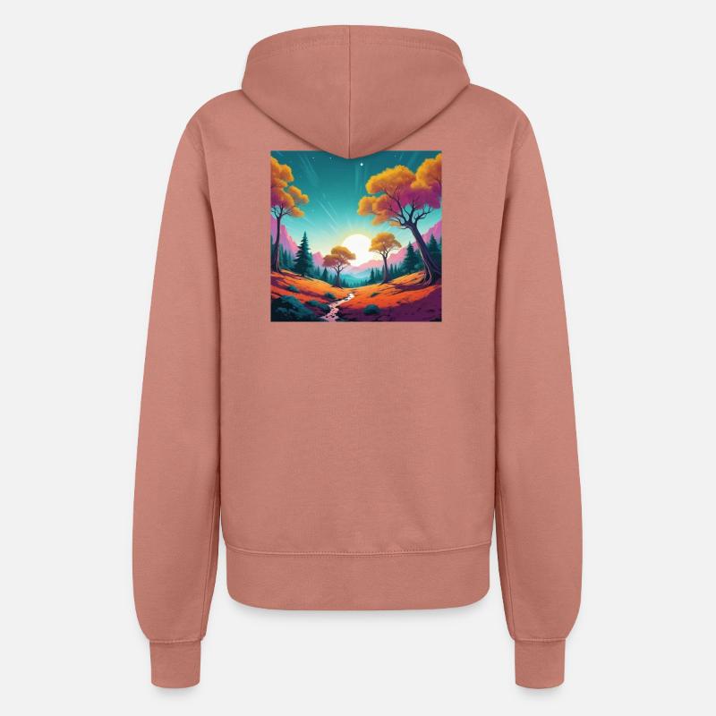 Sunset - Women’s Hooded Jacket - dusky rose