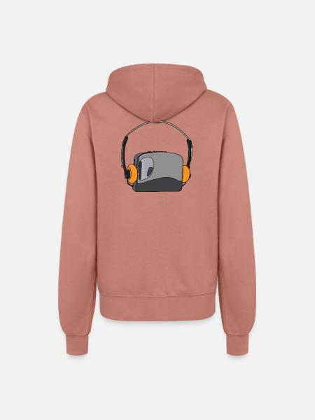 Cooler tragbarer Kassetten-Audio-Player - Frauen Kapuzenjacke - Altrosa