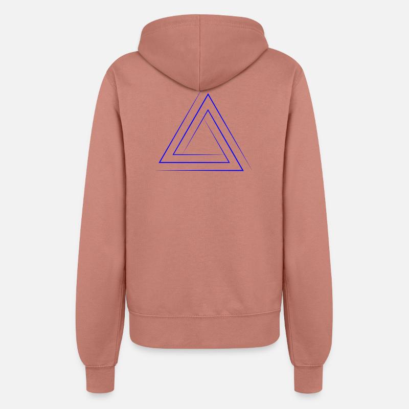 Geometric triangular nesting - Women’s Hooded Jacket - dusky rose