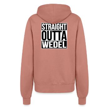 Straight Outta Wedel - Frauen Kapuzenjacke - Altrosa - Hinten - Maraike (178cm)