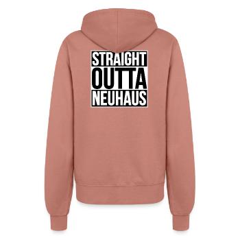 STRAIGHT OUTTA NEUHAUS - Women’s Hooded Jacket - dusky rose - Back - Maraike (178cm)
