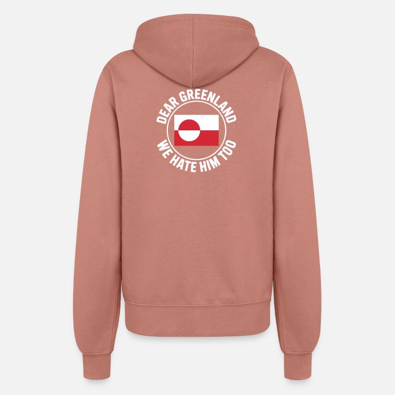 We hate him too - Greenland / Grønland - Women’s Hooded Jacket - dusky rose