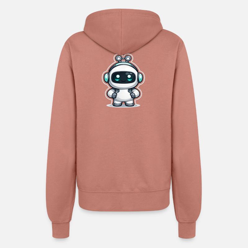 Copilot AI Robot Mascot Cute Dev Sticker - Women’s Hooded Jacket - dusky rose