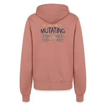 Spruch - Frauen Kapuzenjacke - Altrosa - Hinten - Maraike (178cm)