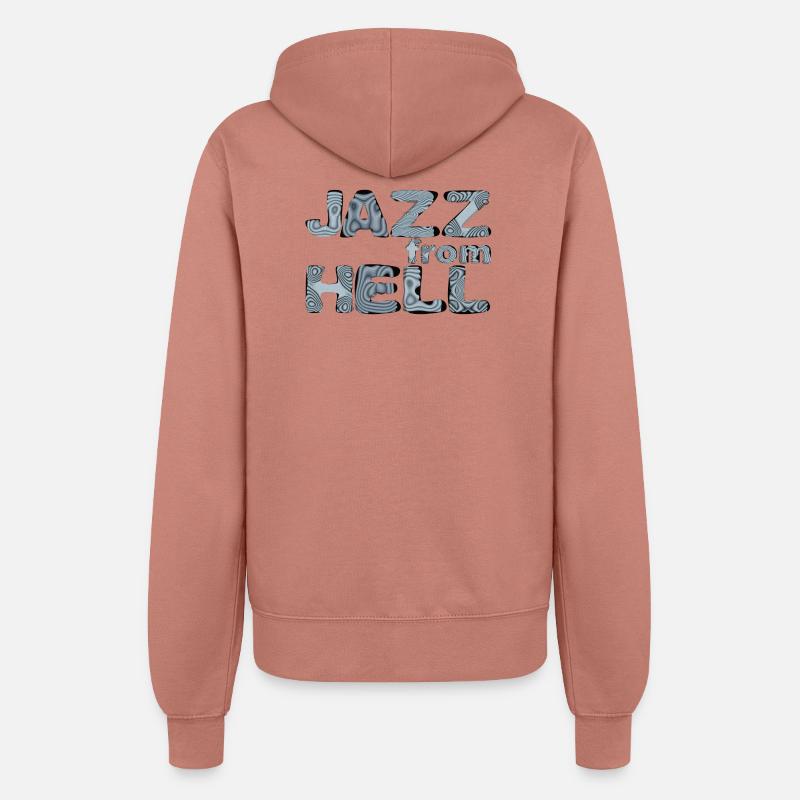 Jazz from Hell: Psychedelic Glyphs - Women’s Hooded Jacket - dusky rose