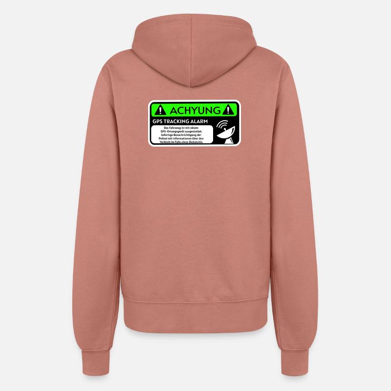 warning - Women’s Hooded Jacket - dusky rose