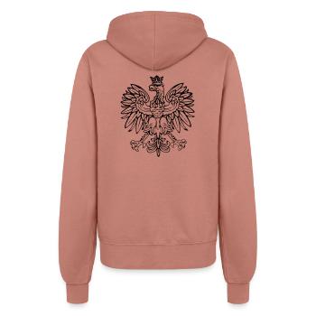 Der polnische Adler - Frauen Kapuzenjacke - Altrosa - Hinten - Maraike (178cm)