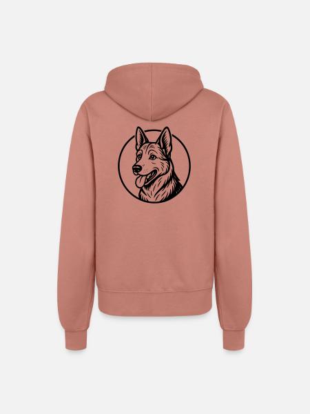 Deutscher Schäferhund - Frauen Kapuzenjacke - Altrosa