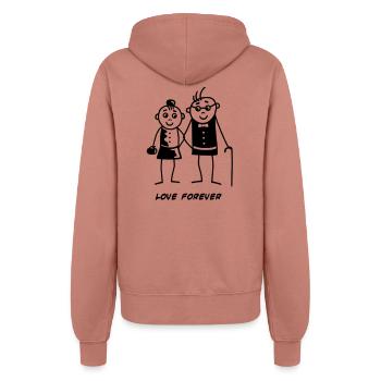 Love Forever - Frauen Kapuzenjacke - Altrosa - Hinten - Maraike (178cm)
