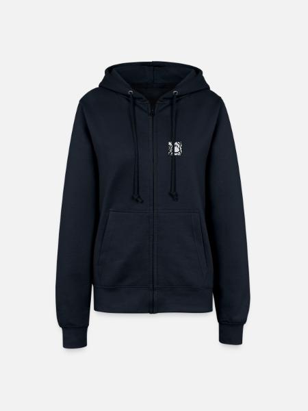 Asterix & Obelix Stickmotiv Obelix - Frauen Kapuzenjacke - Navy